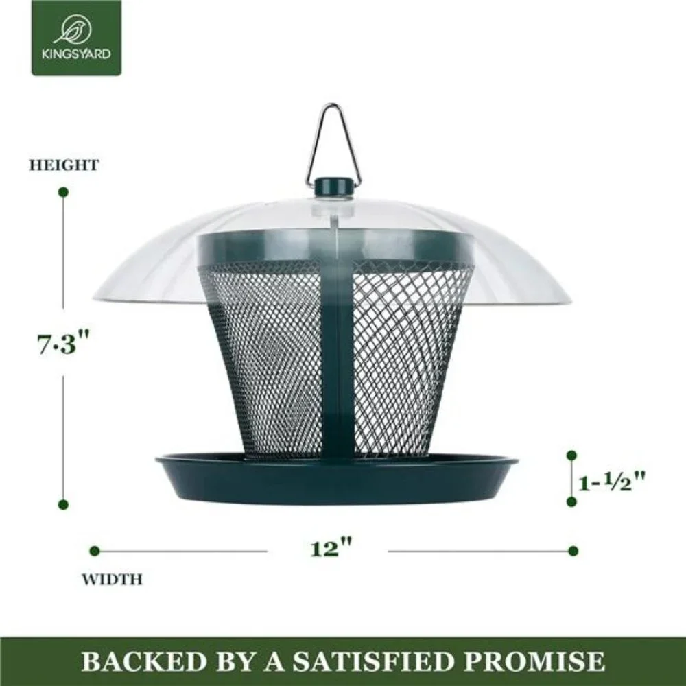 Bird Feeder for Outside, Dual-Use Metal Mesh Wild Bird Feeder with Weatherproof